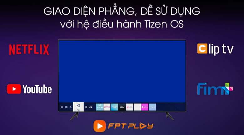 Hệ điều hành Tizen OS - Tivi QLED Samsung QA43Q60T
