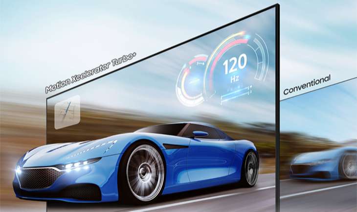 Smart Tivi Khung Tranh The Frame QLED Samsung 4K 75 inch QA75LS03A - Cảnh chuyển động hiển thị rõ nét nhờ công nghệ Motion Xcelerator Turbo+
