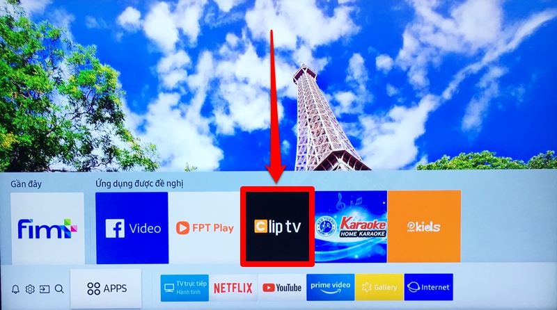 Kích hoạt gói xem phim miễn phí ClipTV trên Smart tivi Samsung 2018
