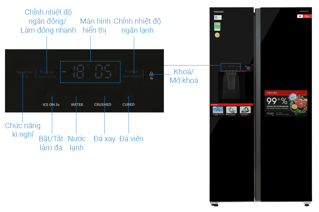 Tủ lạnh Toshiba GR-RS755WIA-PGV(22)-XK Inverter 568 lít - Chính hãng12