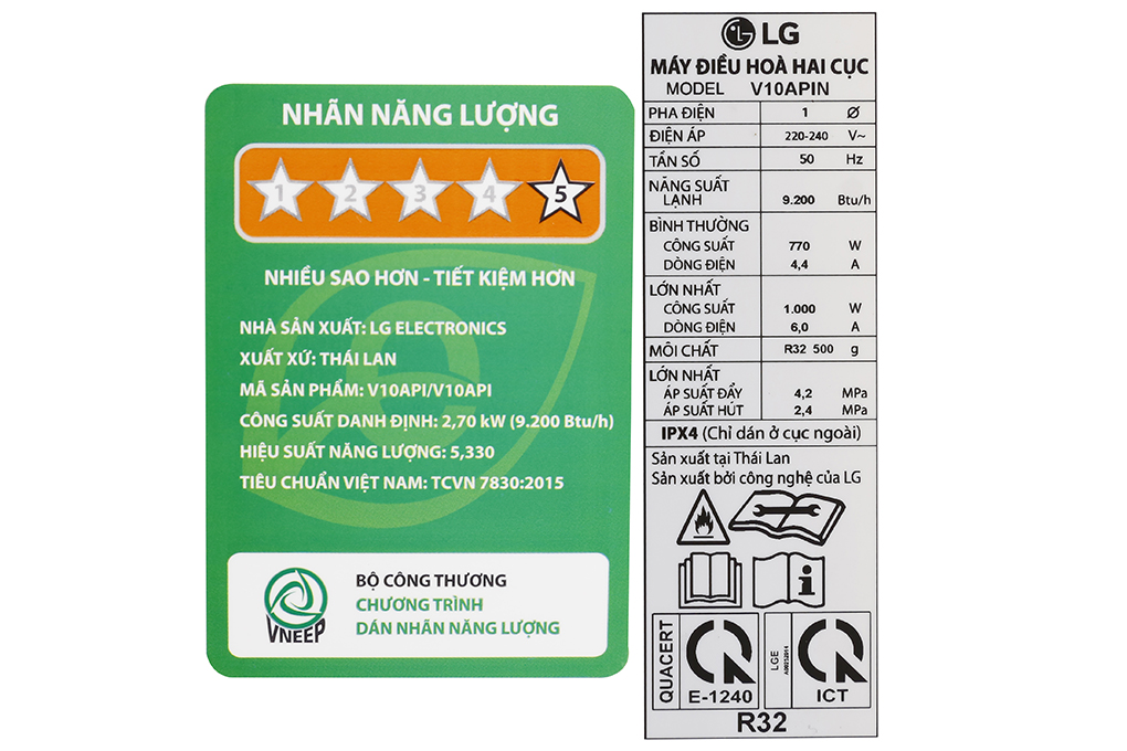 Điều Hòa LG Wifi Inverter 9200 BTU V10API - Chính Hãng0