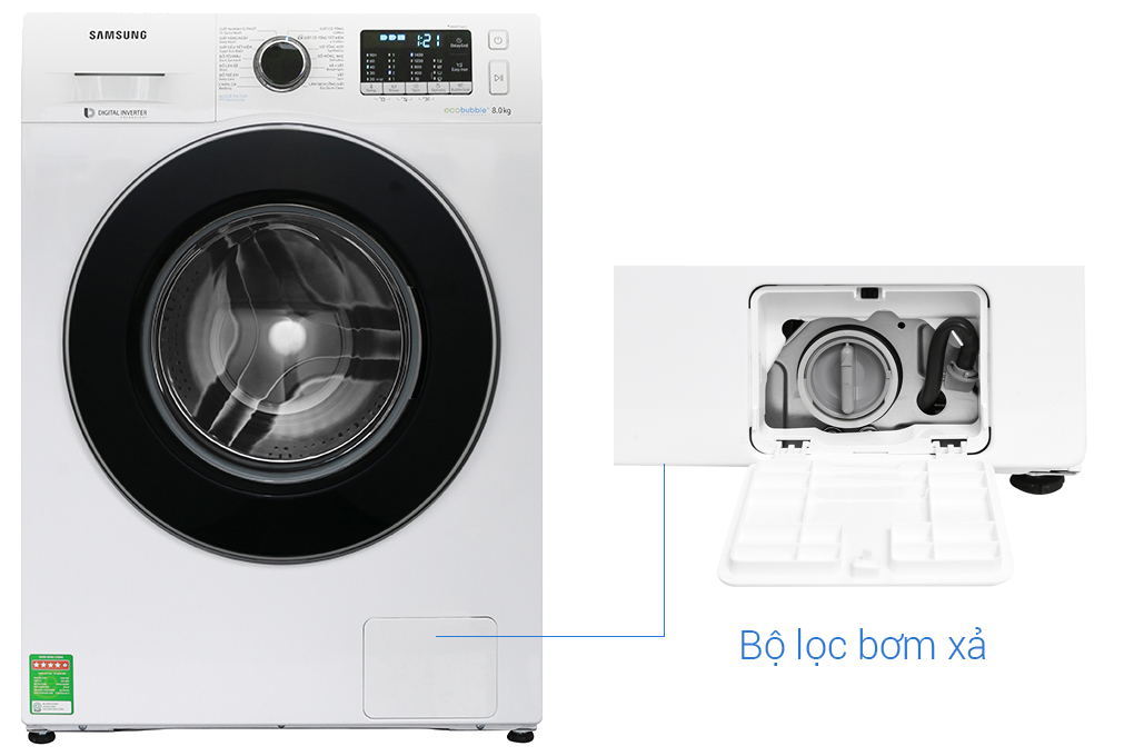 Máy Giặt Samsung Inverter 8Kg WW80J54E0BW/SV - Chính Hãng0